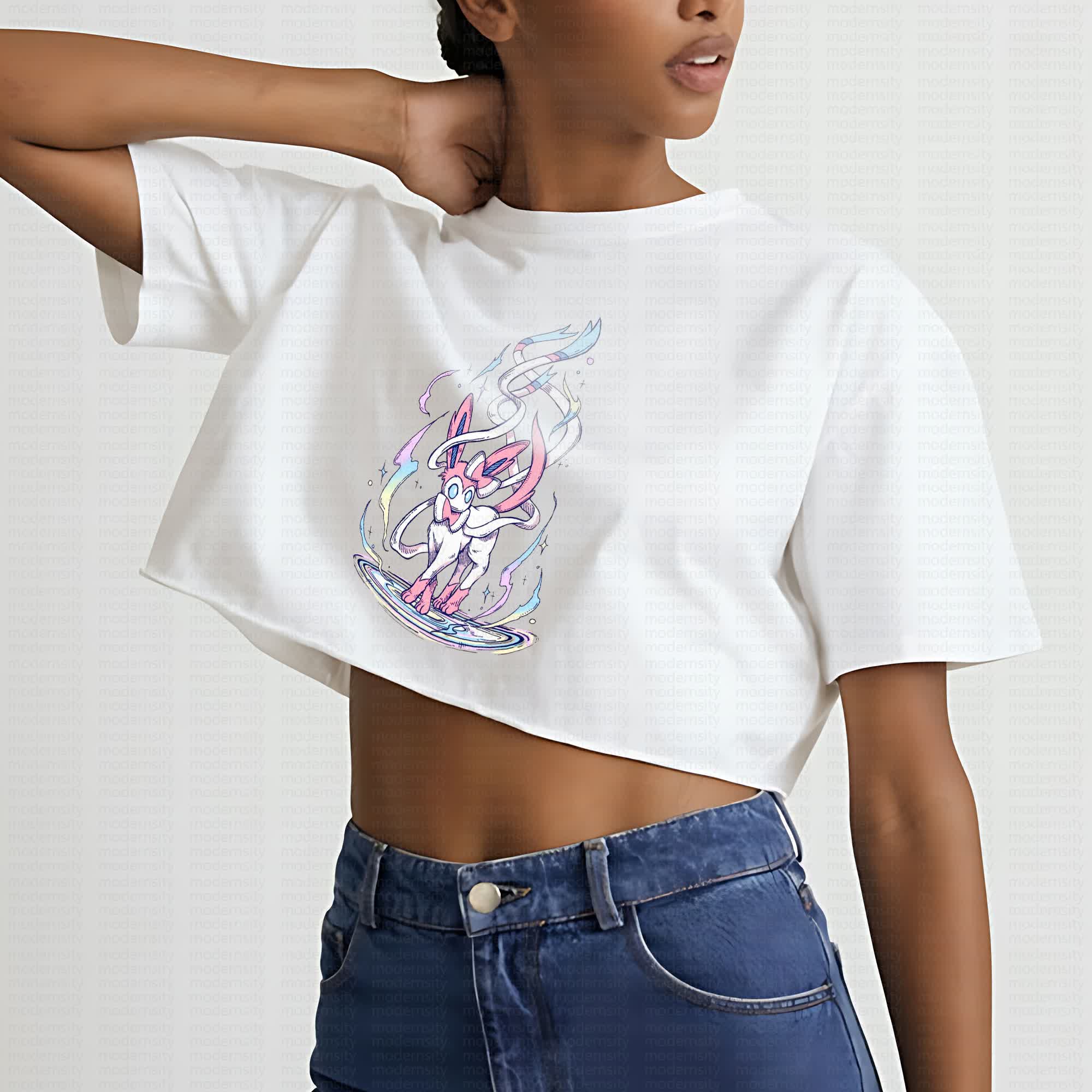 Cute and playful "Pokémon" summer women's cropped top