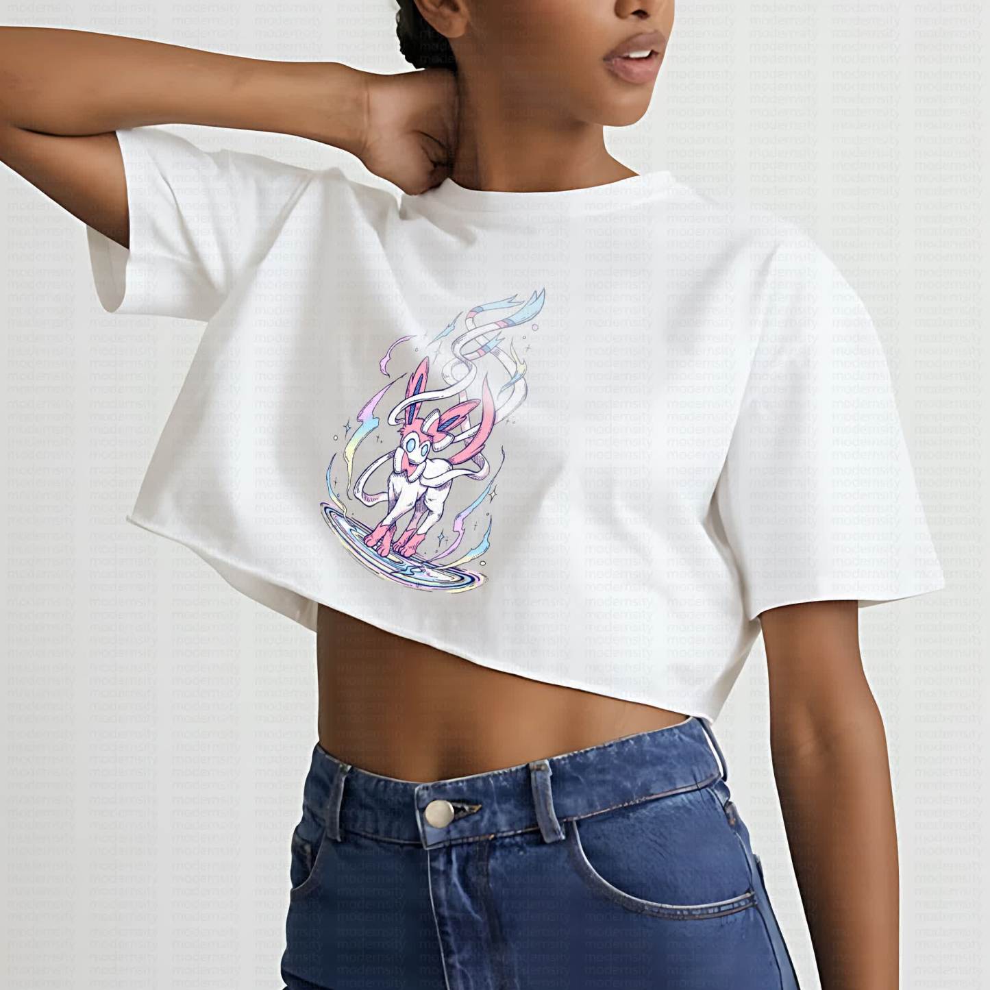 Cute and playful "Pokémon" summer women's cropped top