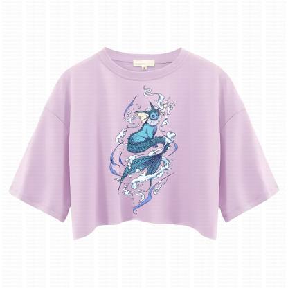 Cute and playful "Pokémon" summer women's cropped top