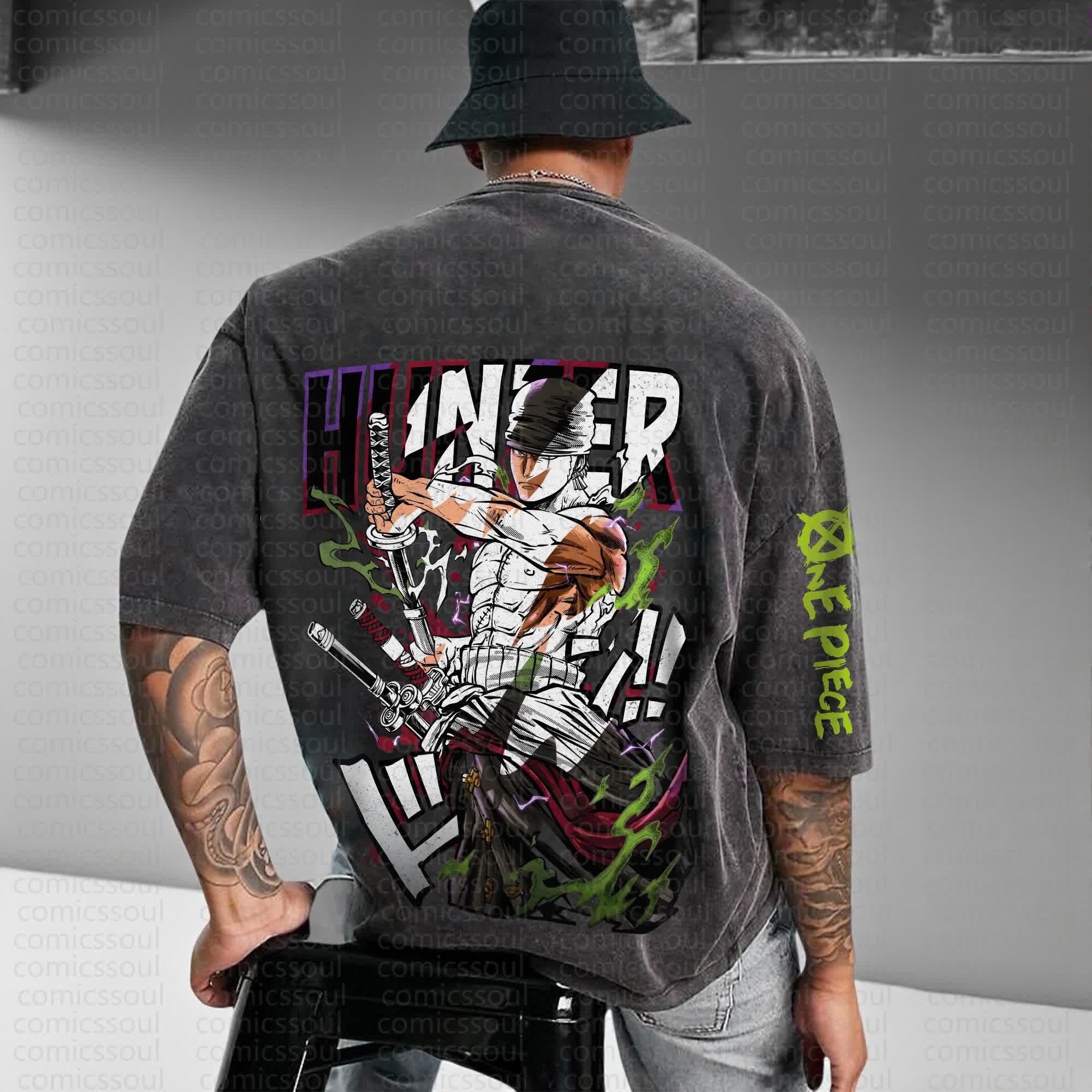 Unisex Anime Inspired Vintage Washed T-Shirt丨One Piece