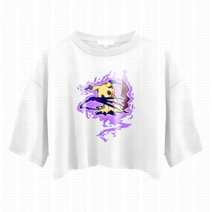 Cute and playful "Pokémon" summer women's cropped top