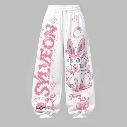 Pokémon Cropped Long Sleeve Hoodie & High Waist Jogger Pants Two Piece