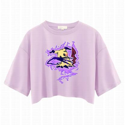 Cute and playful "Pokémon" summer women's cropped top