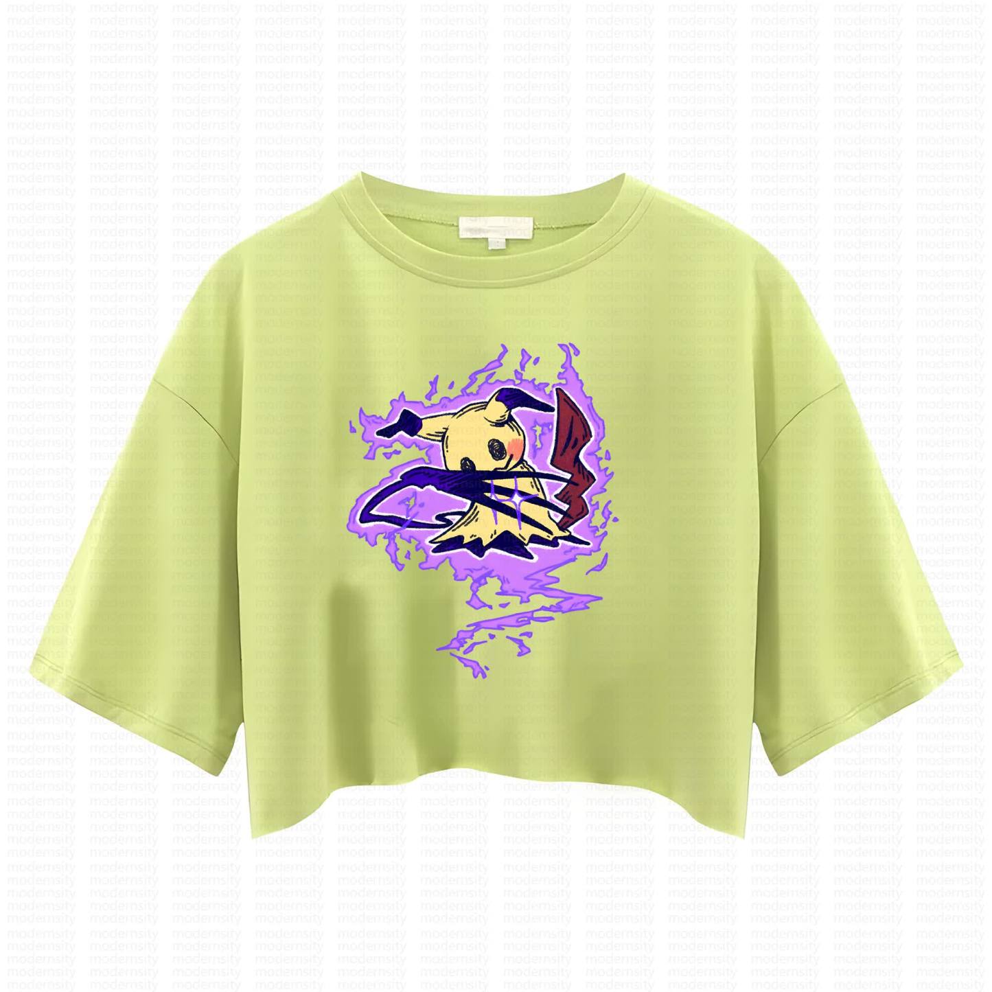 Cute and playful "Pokémon" summer women's cropped top
