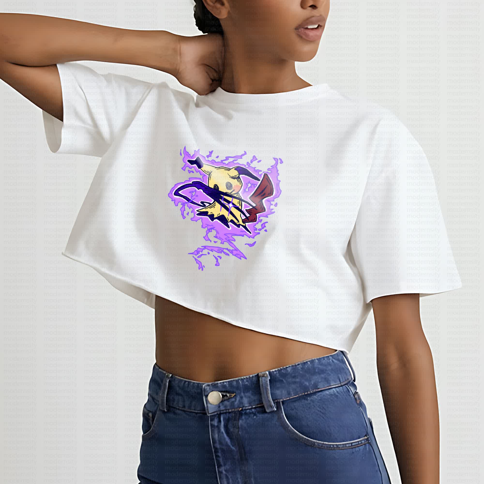 Cute and playful "Pokémon" summer women's cropped top
