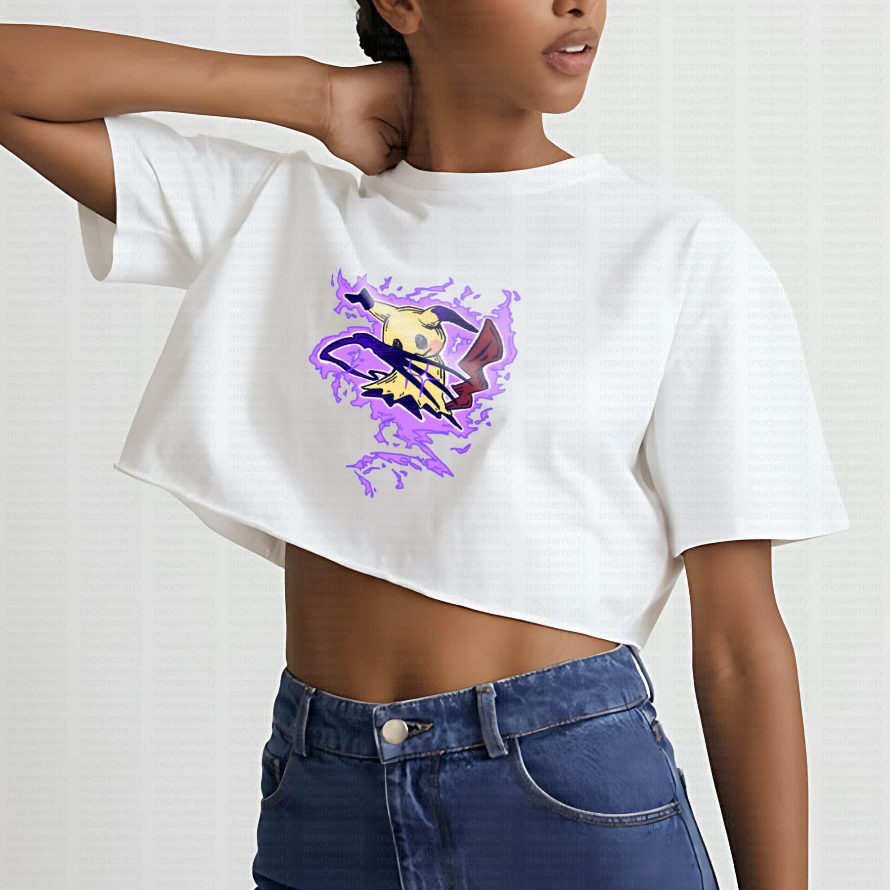 Cute and playful "Pokémon" summer women's cropped top