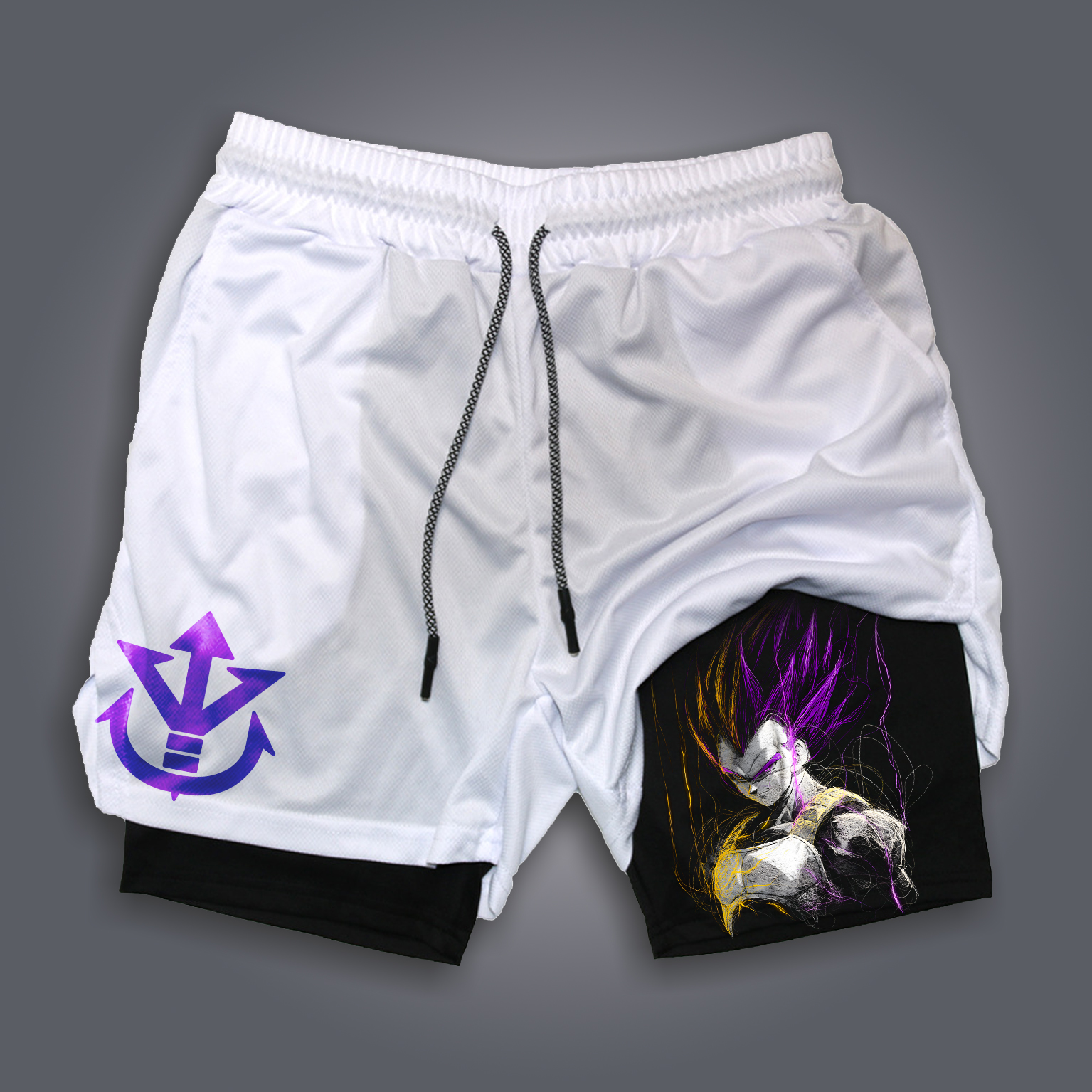Unisex Anime Print Drawstring Dragon Ball Shorts
