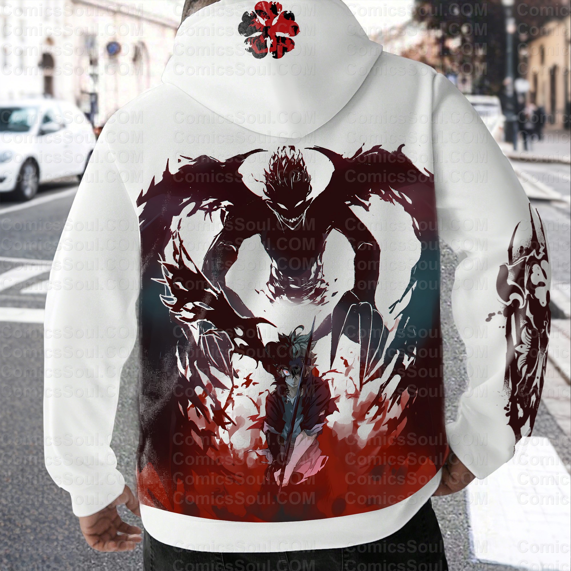 Plus Velvet Unisex Anime Graphic Streetwear Vintage Hoodie