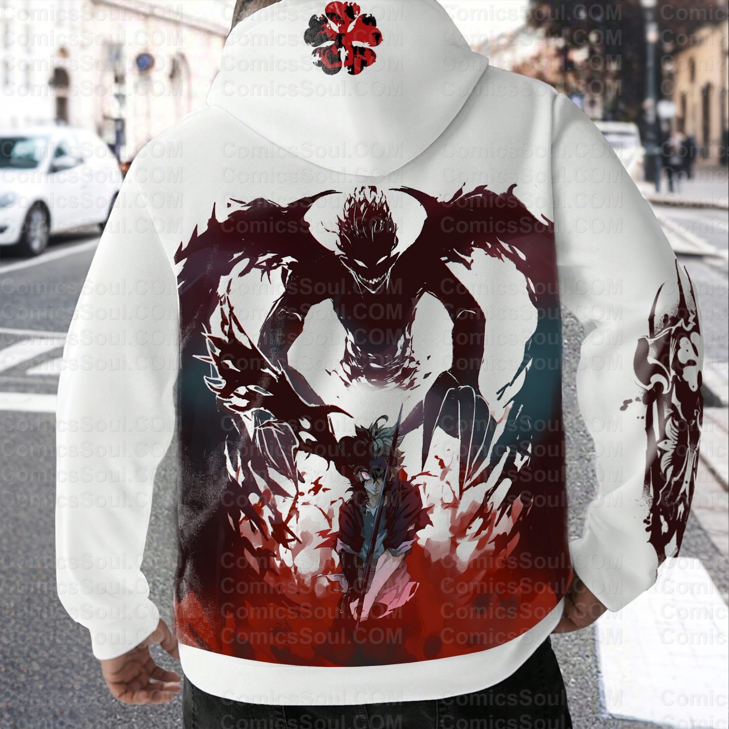 Plus Velvet Unisex Anime Graphic Streetwear Vintage Hoodie