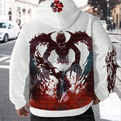 Plus Velvet Unisex Anime Graphic Streetwear Vintage Hoodie