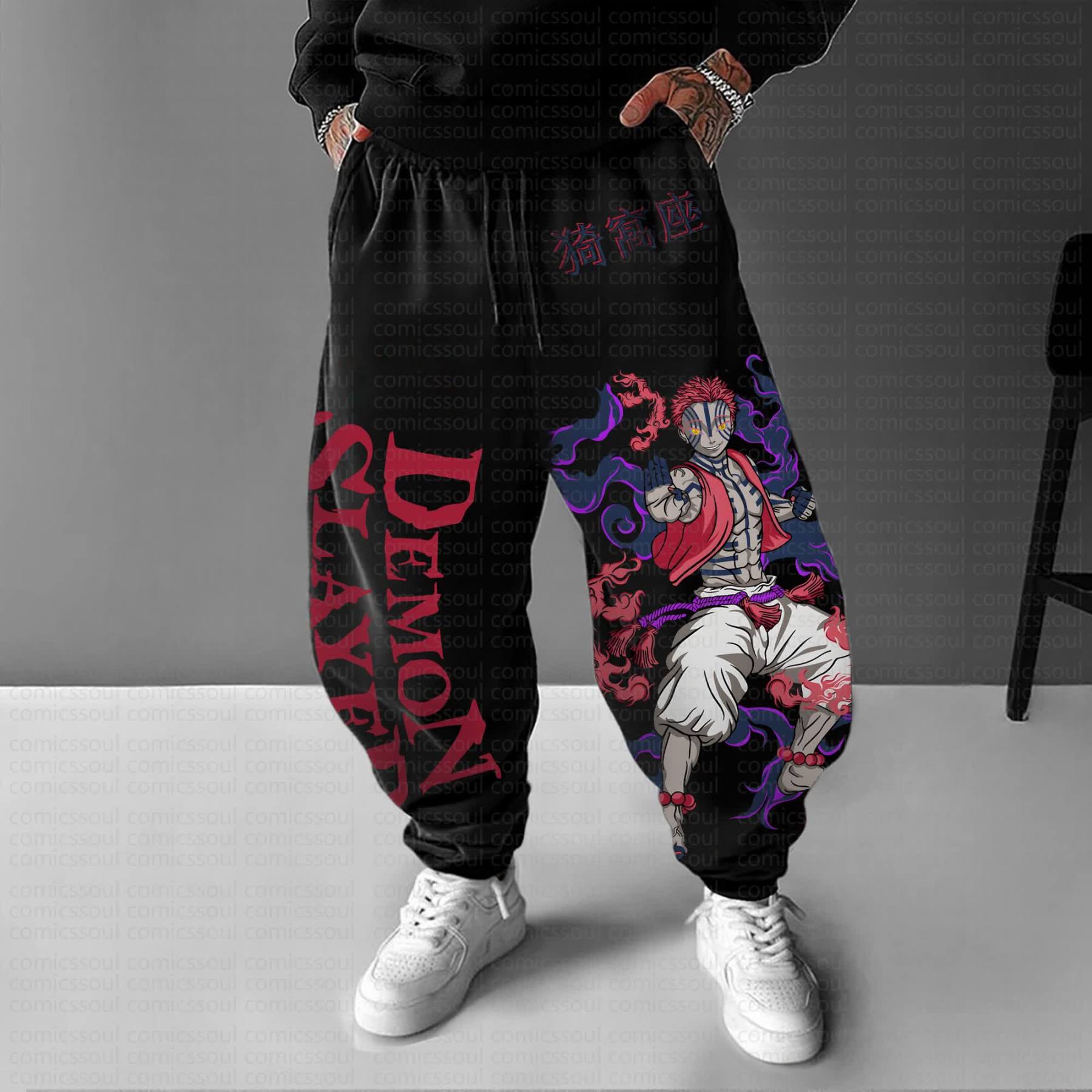 Unisex Anime Inspired Vintage Pants丨Demon Slayer X Pokémon
