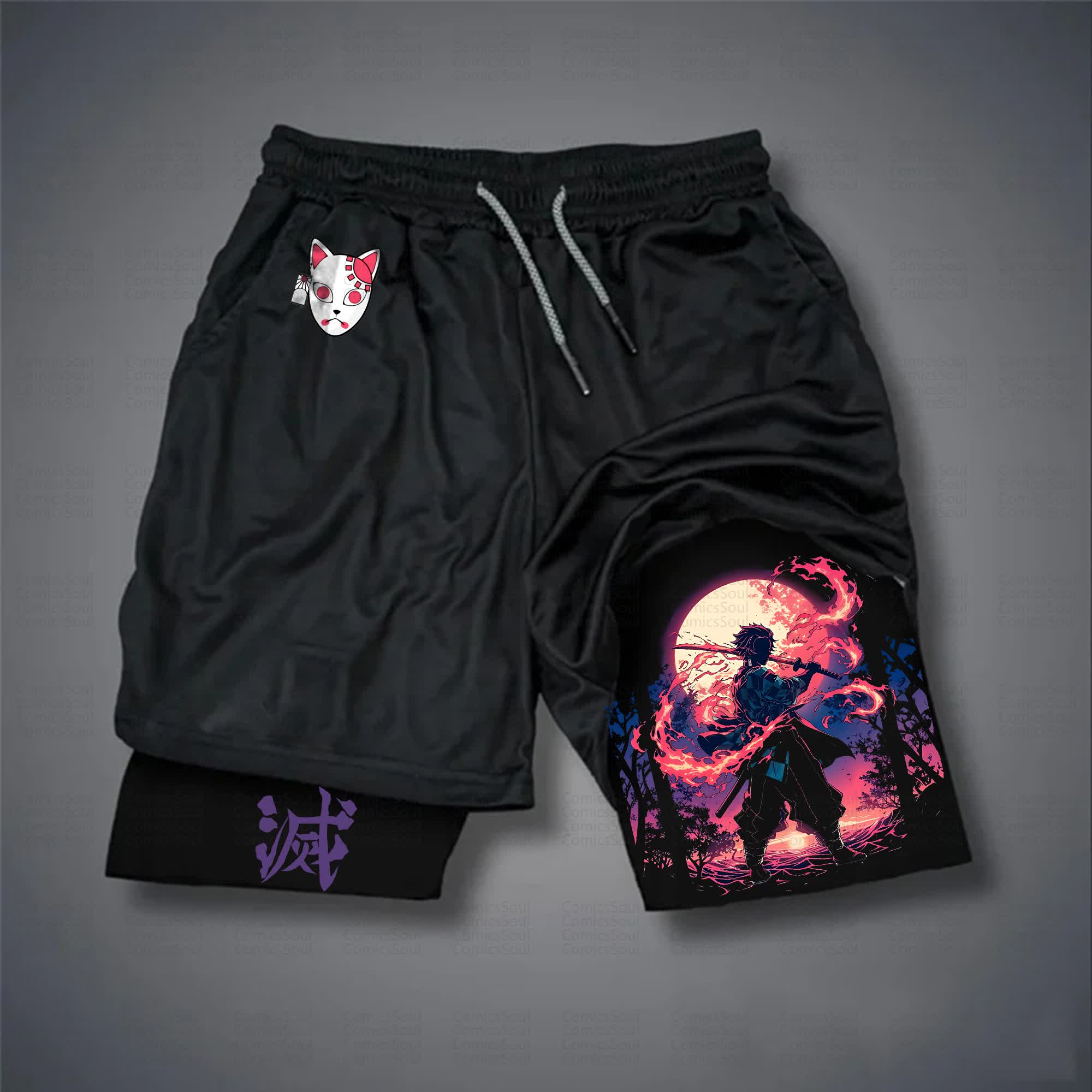Unisex Casual Anime Streetwear Shorts 丨Demon Slayer