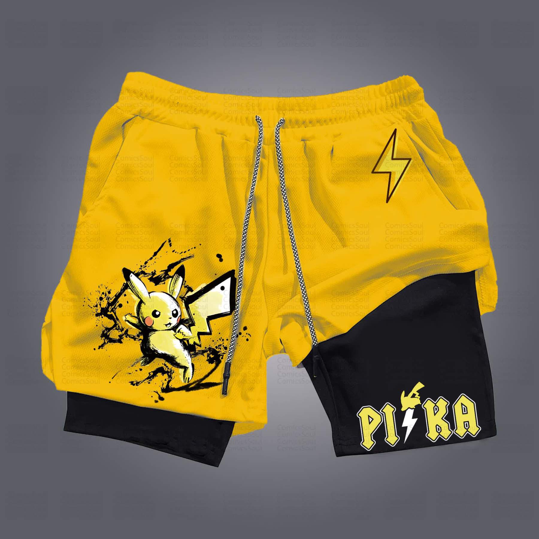 Unisex Casual Anime Streetwear Shorts 丨Demon Slayer X Pokémon