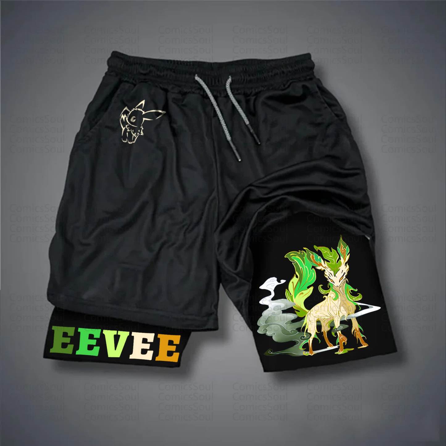 Unisex Casual Anime Streetwear Shorts 丨Demon Slayer X Pokémon