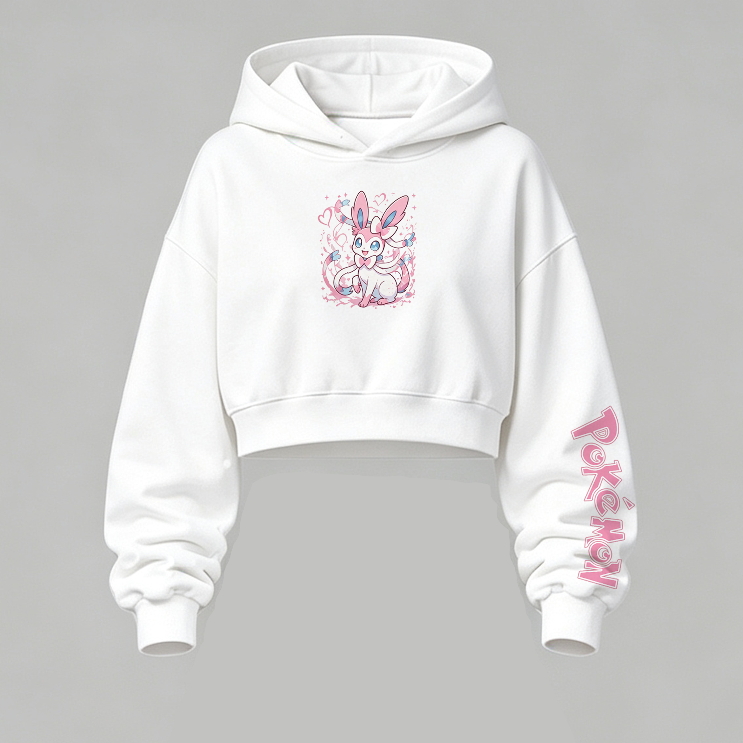 Pokémon Cropped Long Sleeve Hoodie & High Waist Jogger Pants Two Piece
