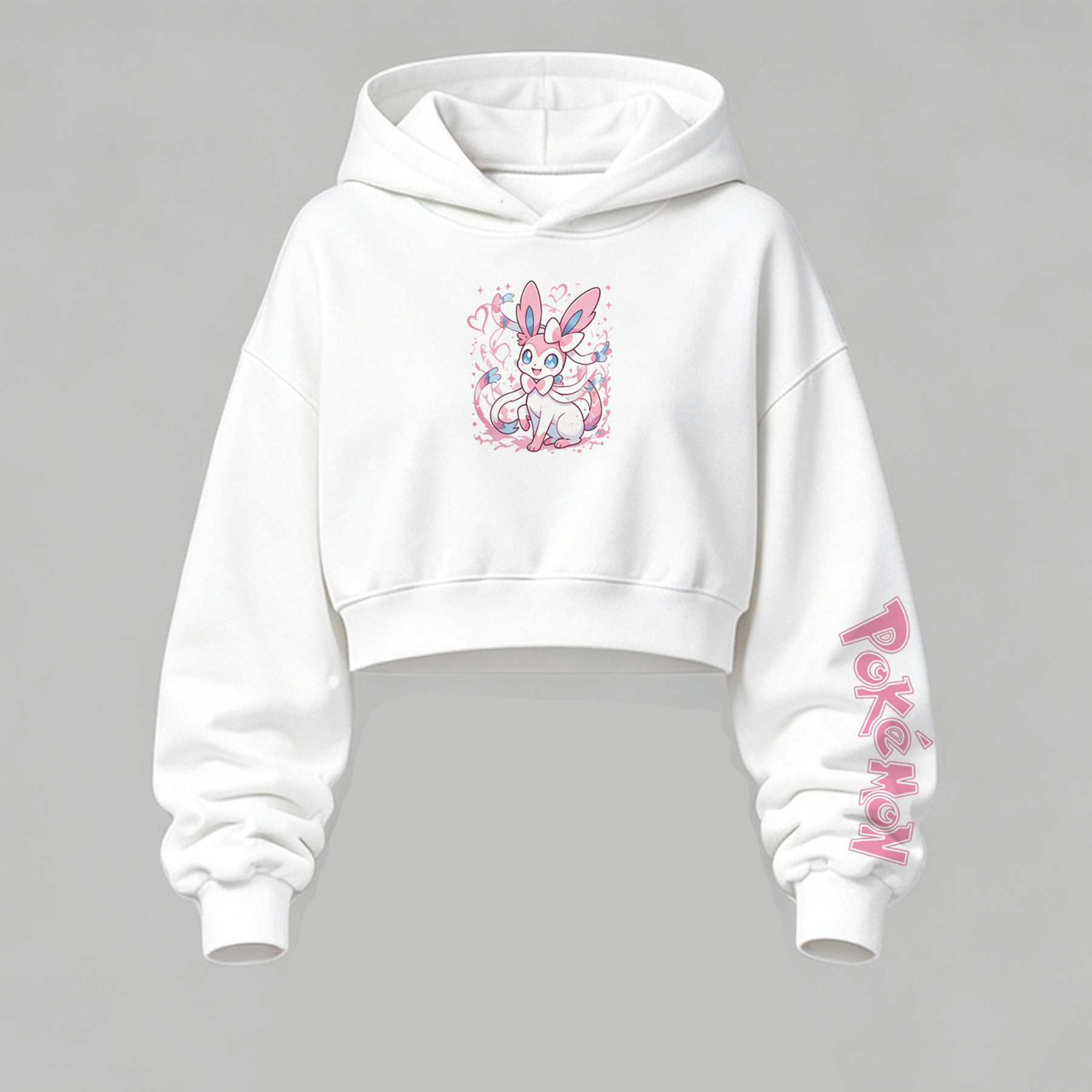 Pokémon Cropped Long Sleeve Hoodie & High Waist Jogger Pants Two Piece