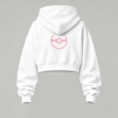 Pokémon Cropped Long Sleeve Hoodie & High Waist Jogger Pants Two Piece