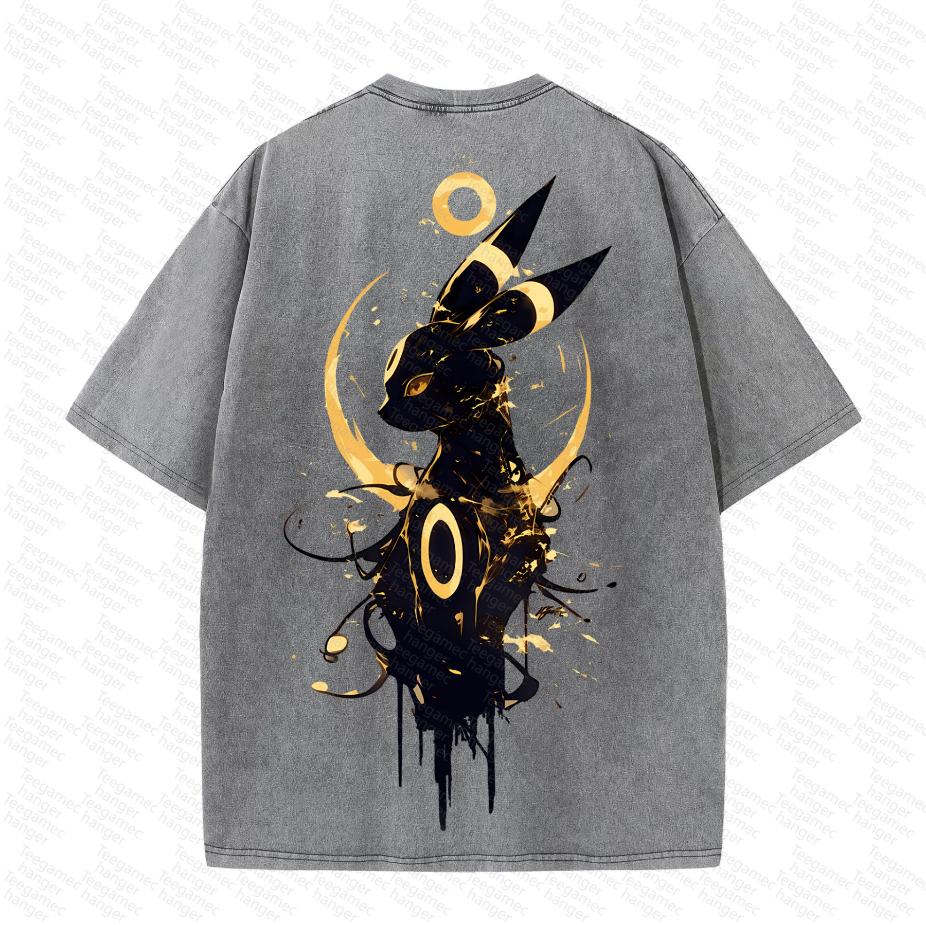 Unisex High Quality Inspired Vintage Washed 3D Direct Injection T-Shirt