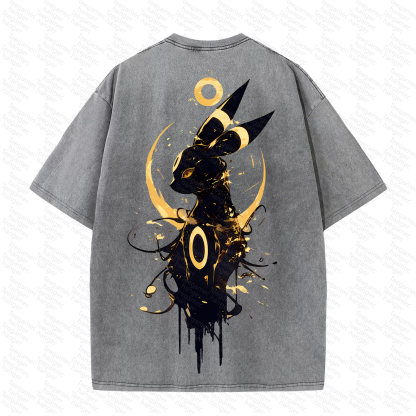 Unisex High Quality Inspired Vintage Washed 3D Direct Injection T-Shirt