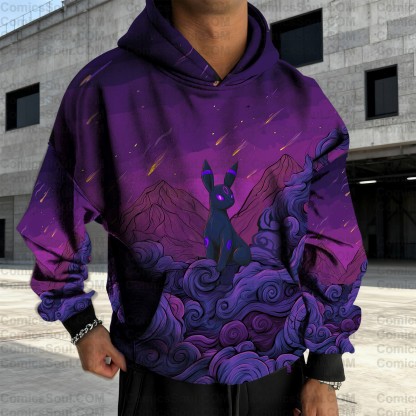 Plus Velvet Unisex Anime Graphic Streetwear Vintage Hoodie