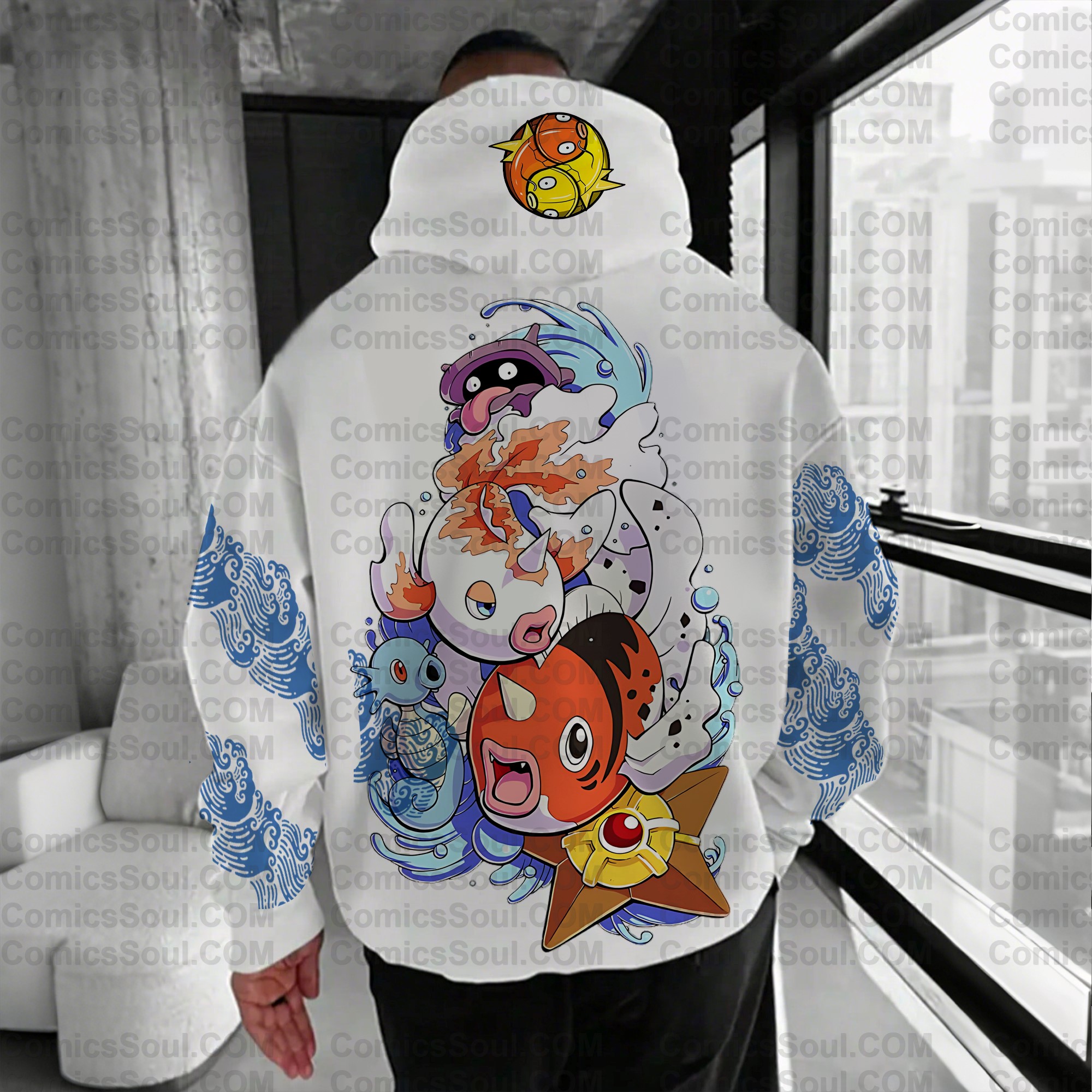 Plus Velvet Unisex Anime Graphic Streetwear Vintage Hoodie