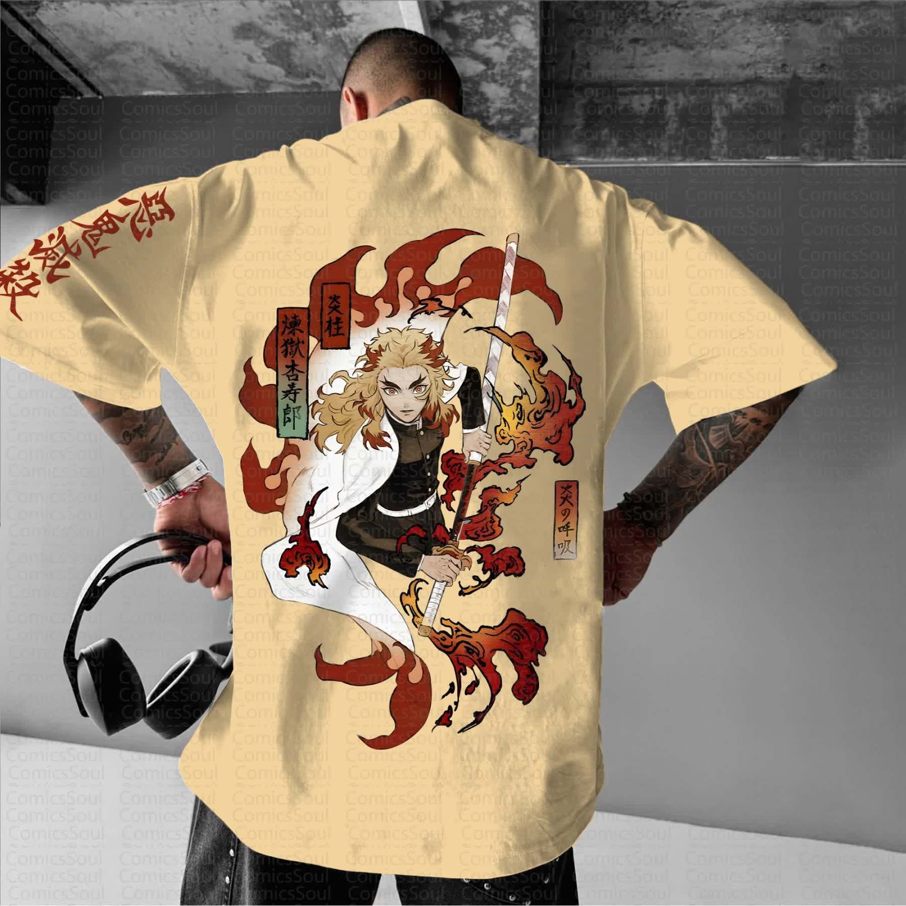 Unisex Anime Inspired Vintage T-Shirt丨Demon Slayer X Pokémon