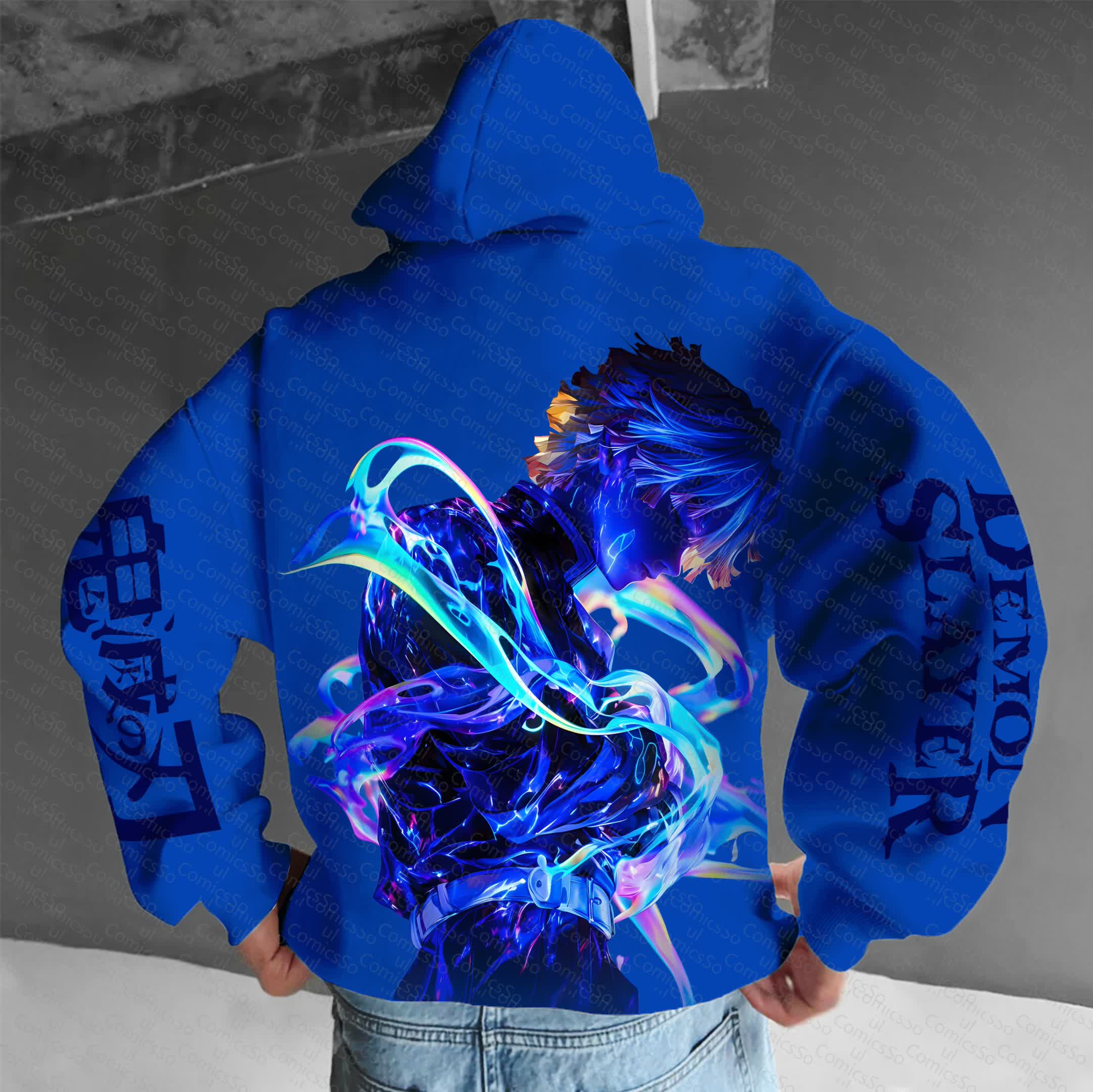 Unisex “Demon Slayer” Anime Graphic Streetwear Vintage Hoodie