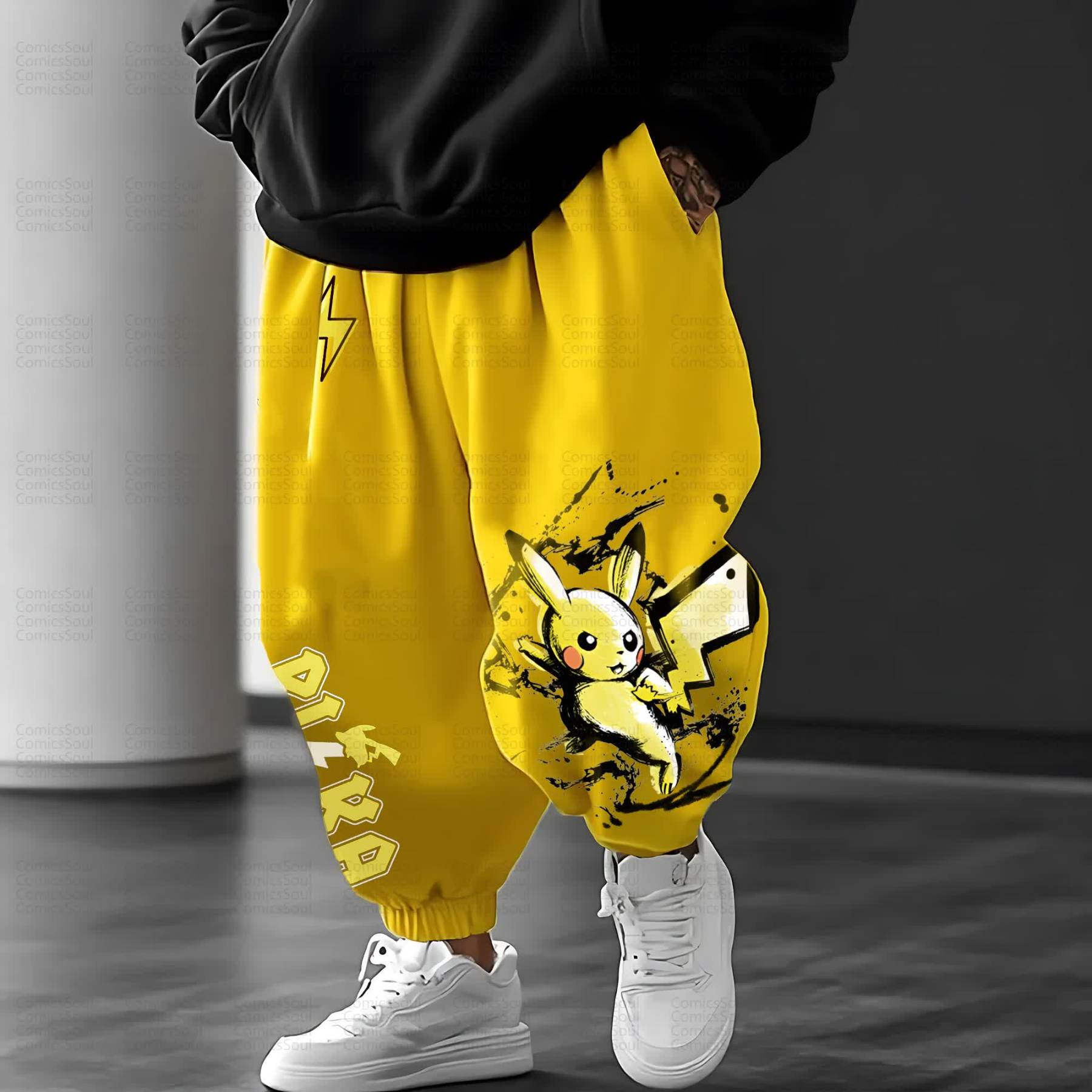 Unisex Anime Inspired Vintage Pants丨Demon Slayer X Pokémon