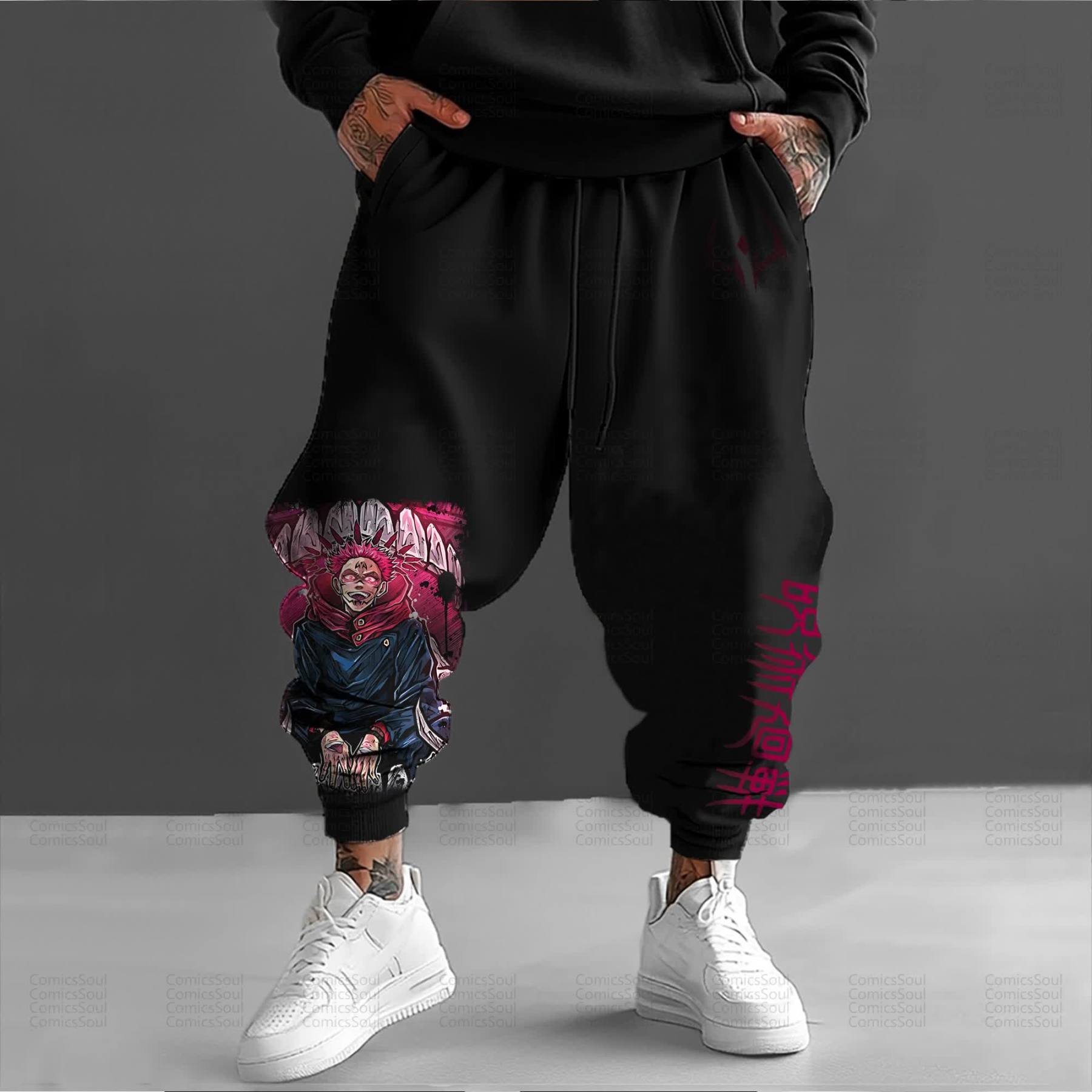 Unisex Anime Inspired Vintage Pants丨Demon Slayer X Pokémon