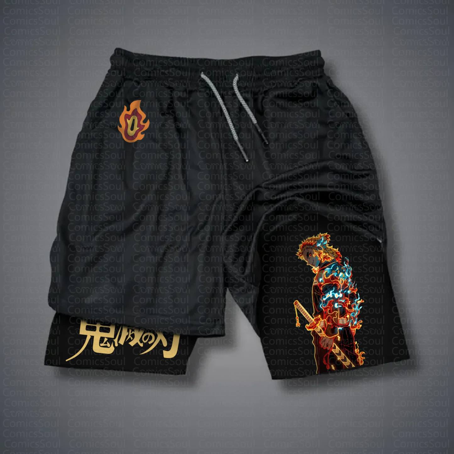 Unisex Casual Anime Streetwear Shorts 丨Demon Slayer X Pokémon