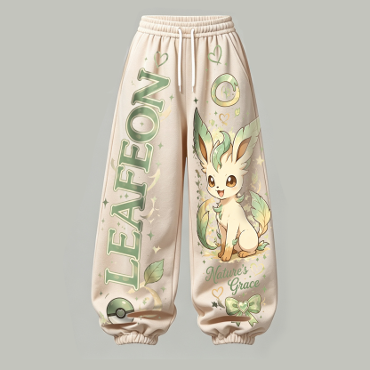 Pokémon Cropped Long Sleeve Hoodie & High Waist Jogger Pants Two Piece