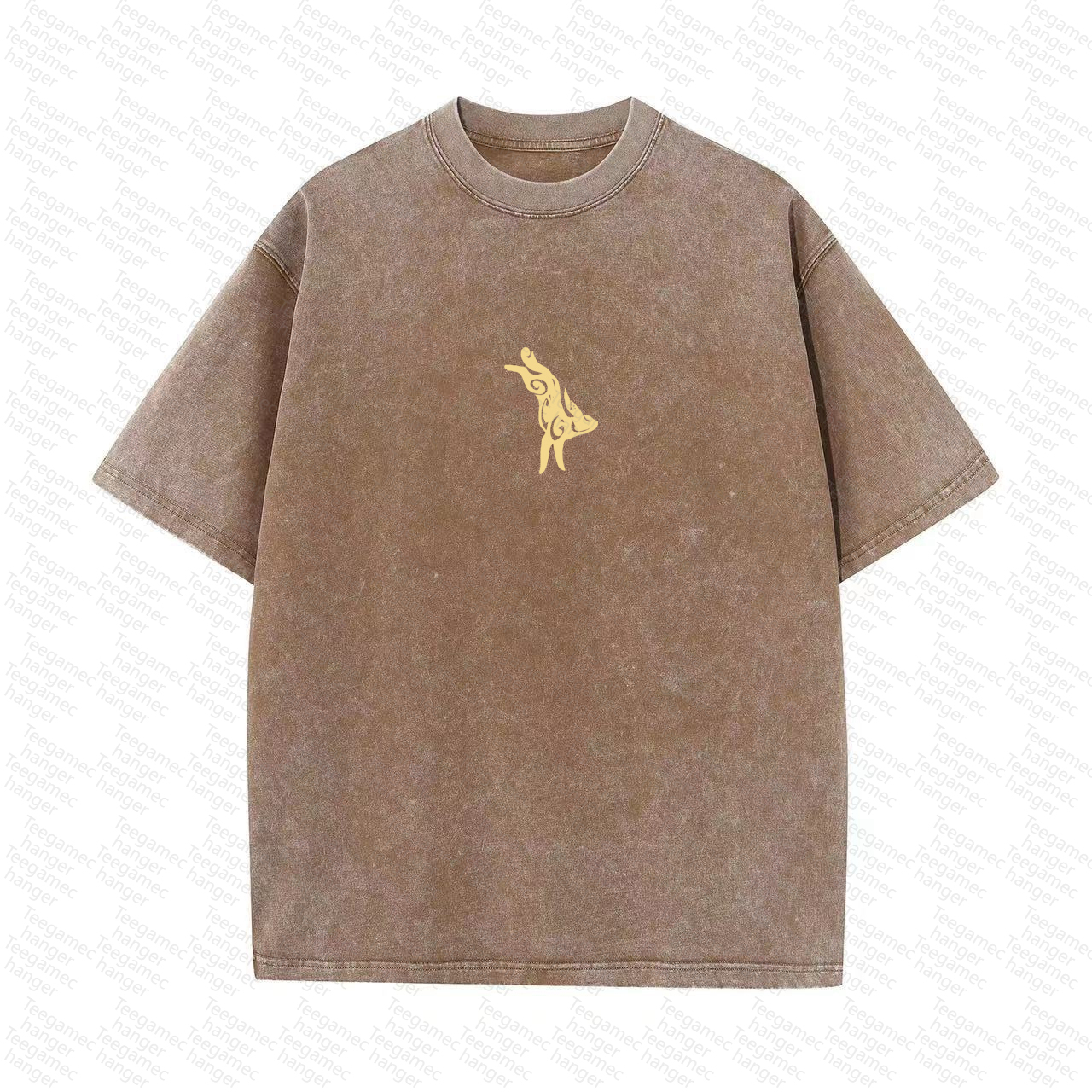 Unisex High Quality Inspired Vintage Washed 3D Direct Injection T-Shirt