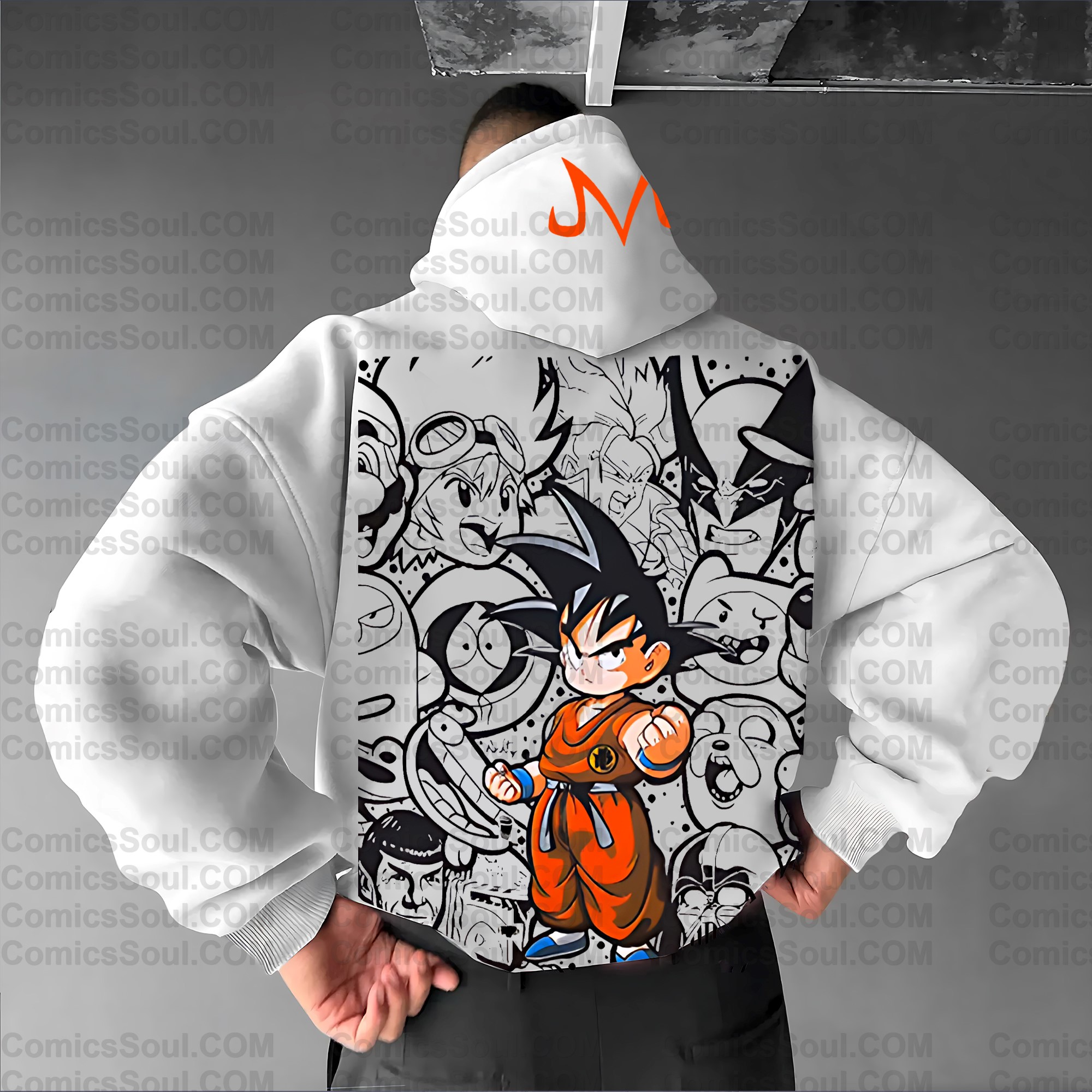 Plus Velvet Unisex Anime Graphic Streetwear Vintage Hoodie