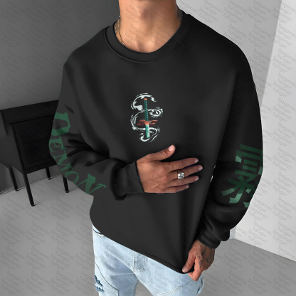 Unisex Anime Graphic Inspired Vintage Sweatshirt