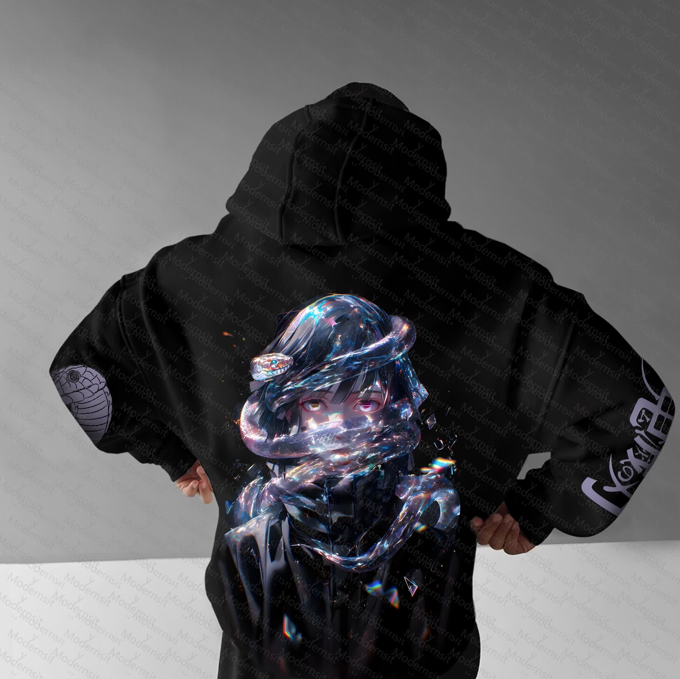 Unisex “Demon Slayer” Anime Graphic Streetwear Vintage Hoodie