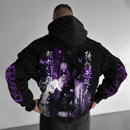 Unisex “Demon Slayer” Anime Graphic Streetwear Vintage Hoodie