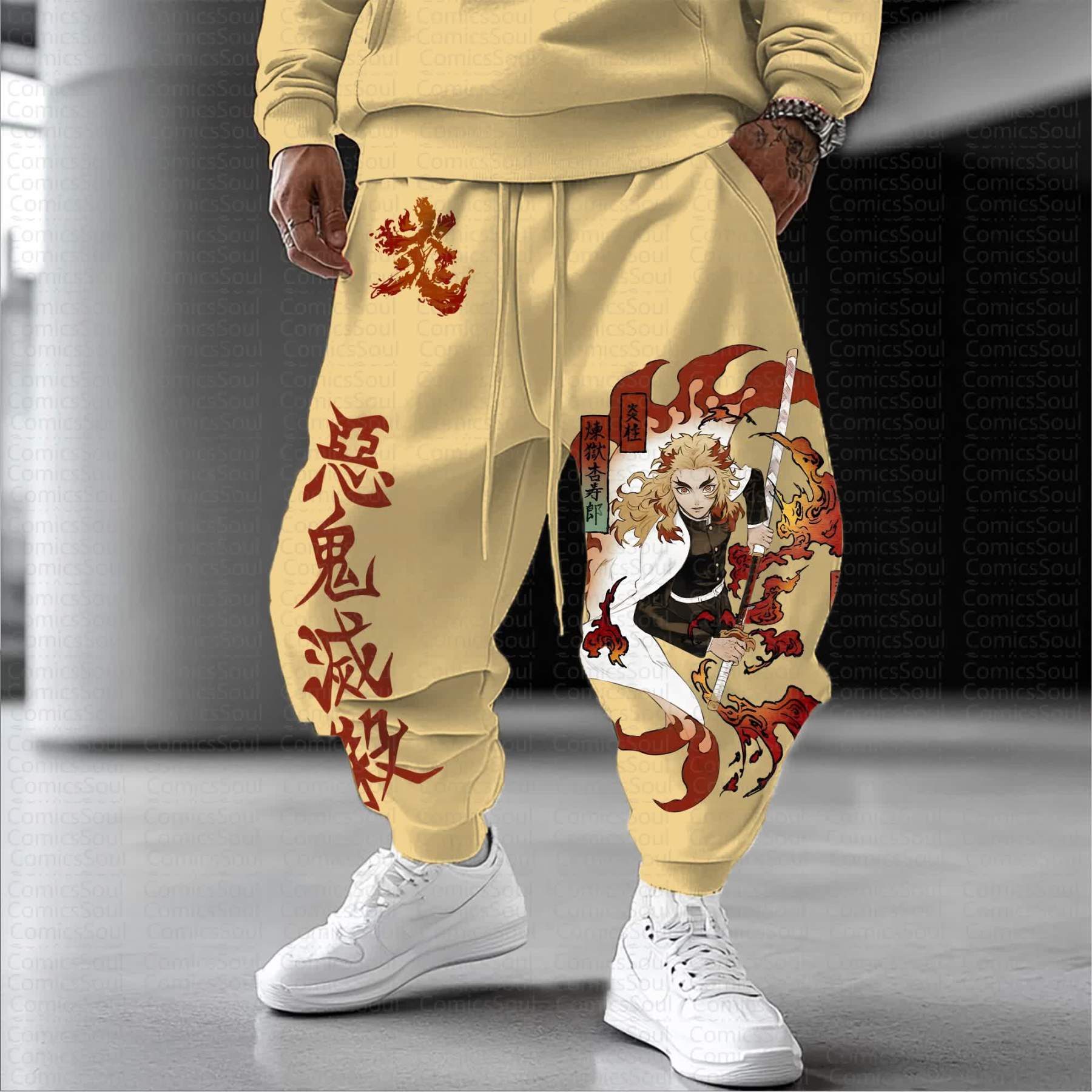Unisex Anime Inspired Vintage Pants丨Demon Slayer X Pokémon