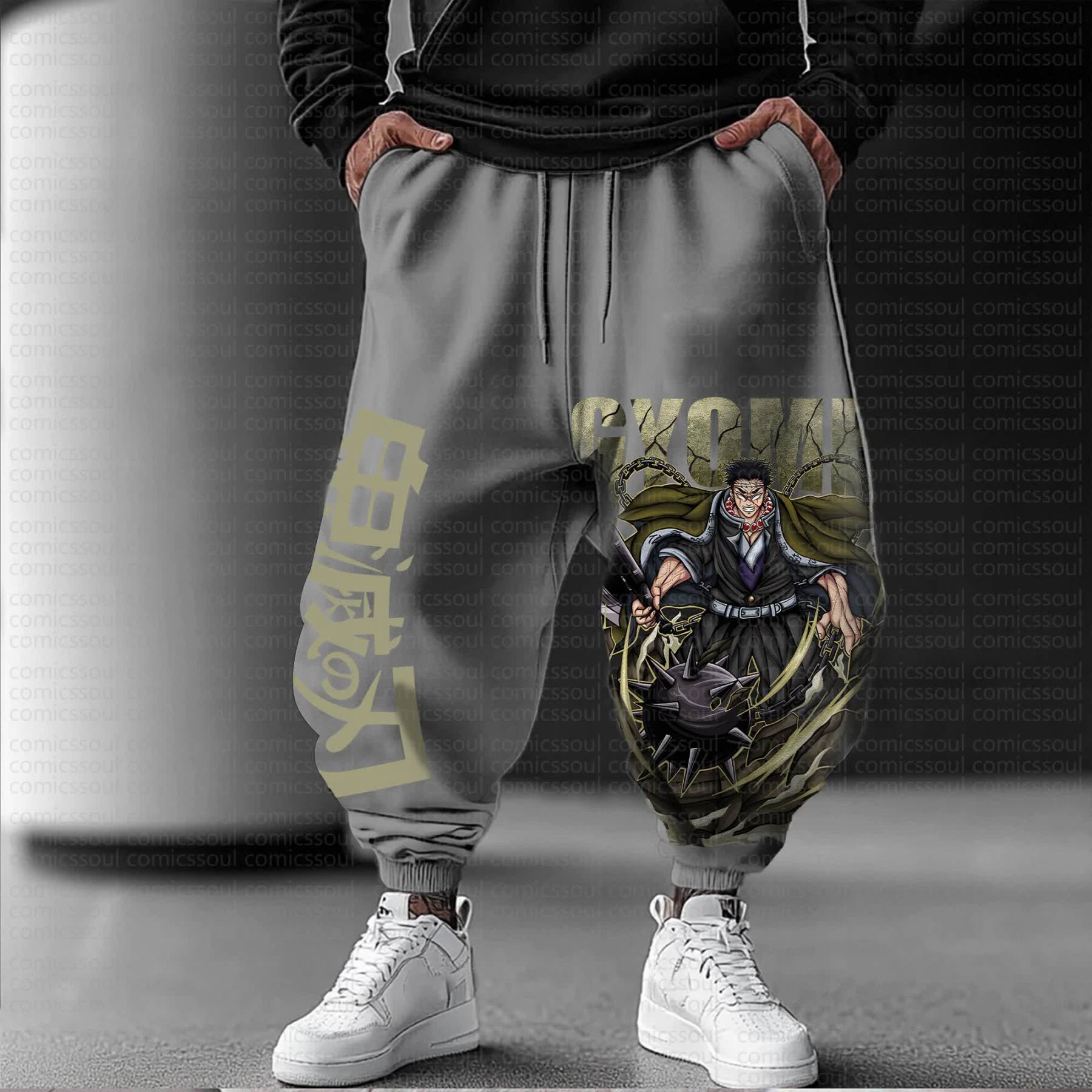 Unisex Anime Inspired Vintage Pants丨Demon Slayer X Pokémon