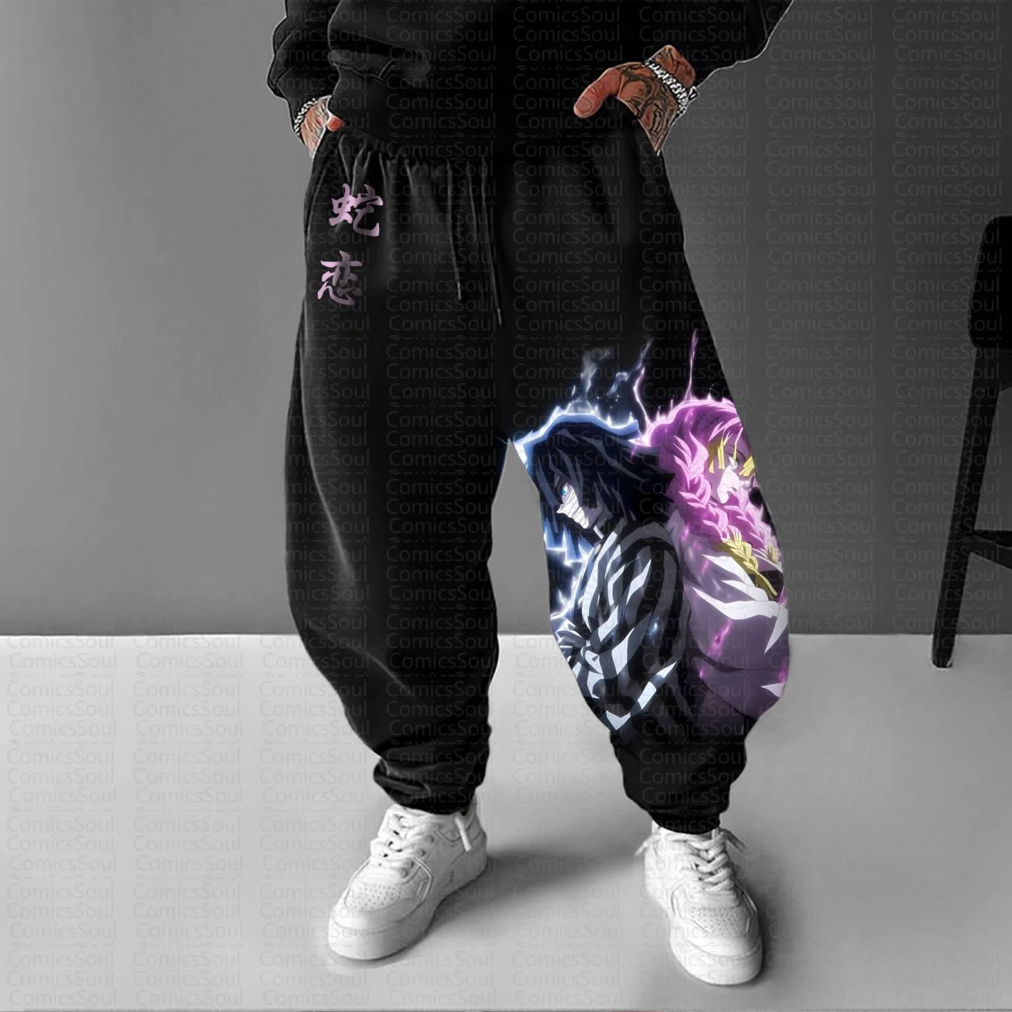 Unisex Anime Inspired Vintage Pants丨Demon Slayer X Pokémon