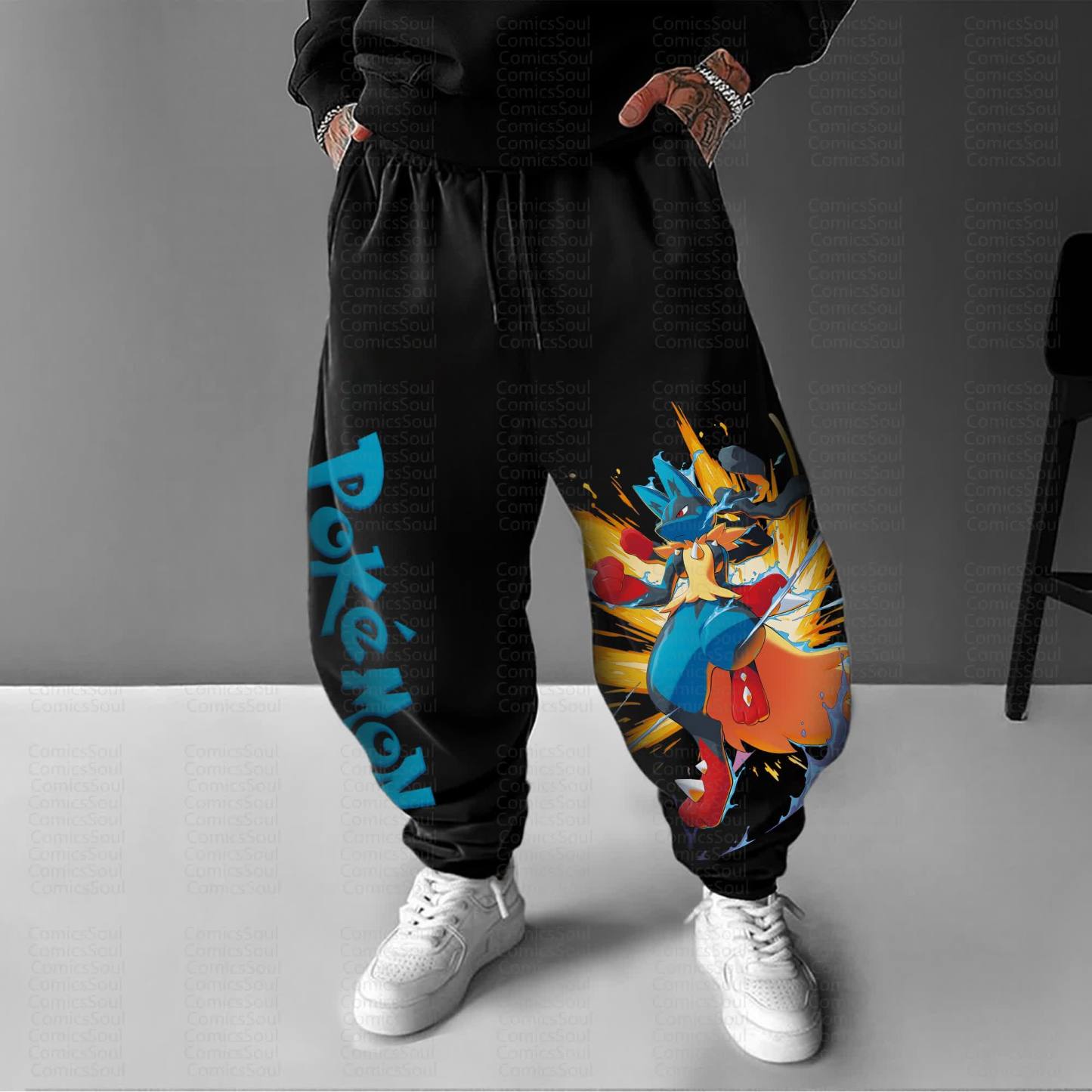 Unisex Anime Inspired Vintage Pants丨Demon Slayer X Pokémon