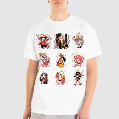 One Piece Unisex Round Neck Anime T-shirt