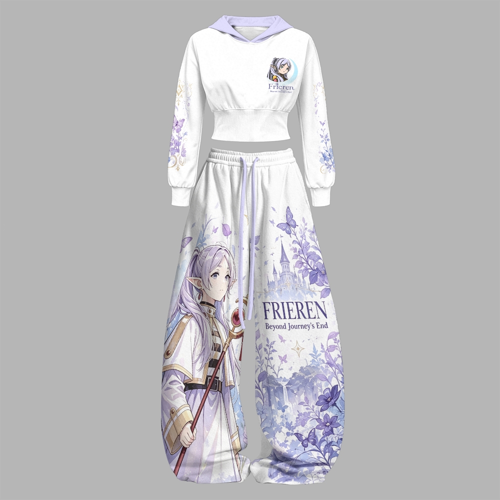 FRIEREN Hoodie & Pants TwoPiece Tracksuit Set