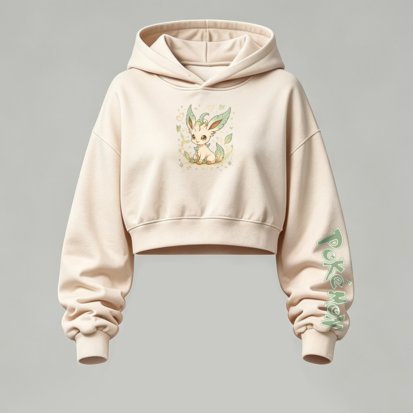 Pokémon Cropped Long Sleeve Hoodie & High Waist Jogger Pants Two Piece