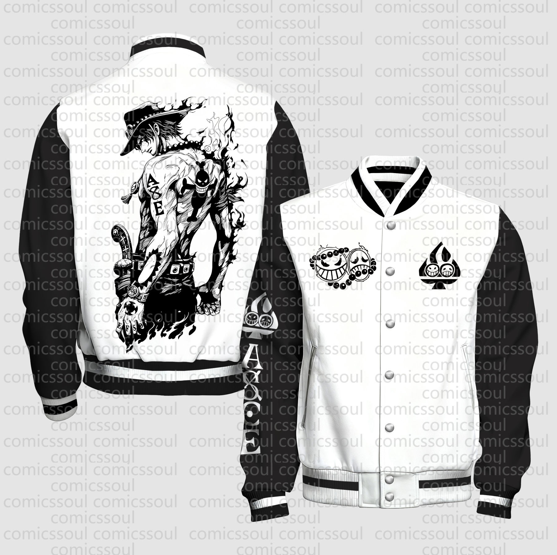 Unisex Vintage Anime Graphic Jacket