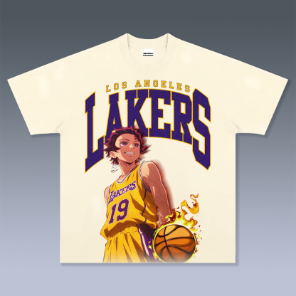 Unisex Vintage Tee丨 Lakers X One Piece Tee