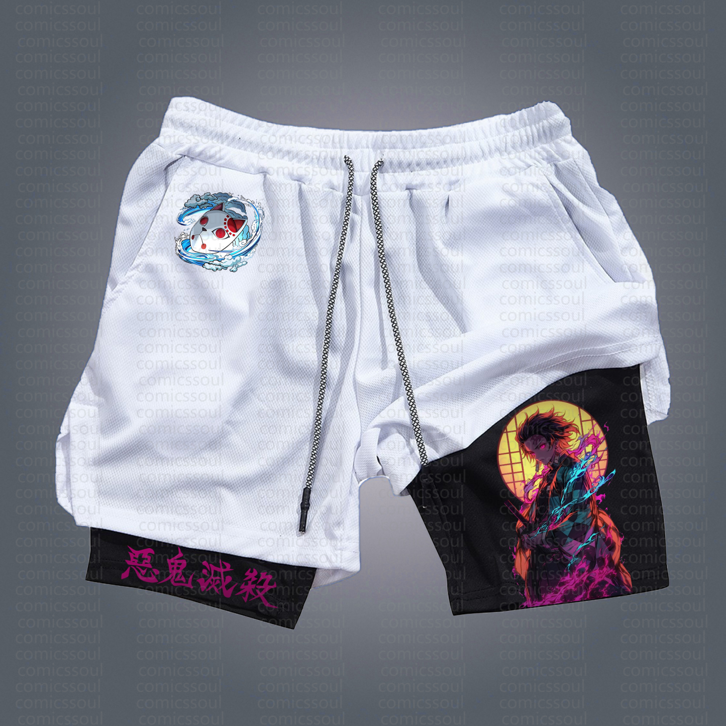 Unisex Casual Anime Streetwear Shorts 丨Demon Slayer X Pokémon