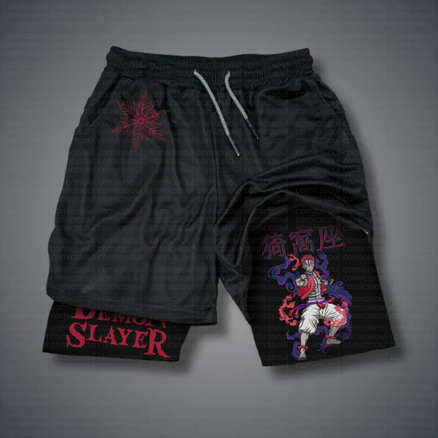 Unisex Casual Anime Streetwear Shorts 丨Demon Slayer X Pokémon
