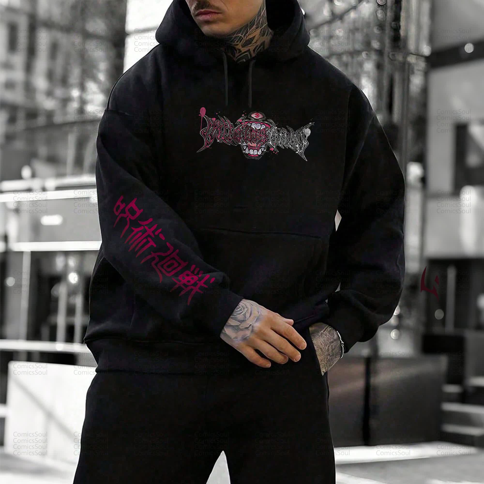 Unisex “Jujutsu Kaisen” Anime Graphic Streetwear Vintage Hoodie