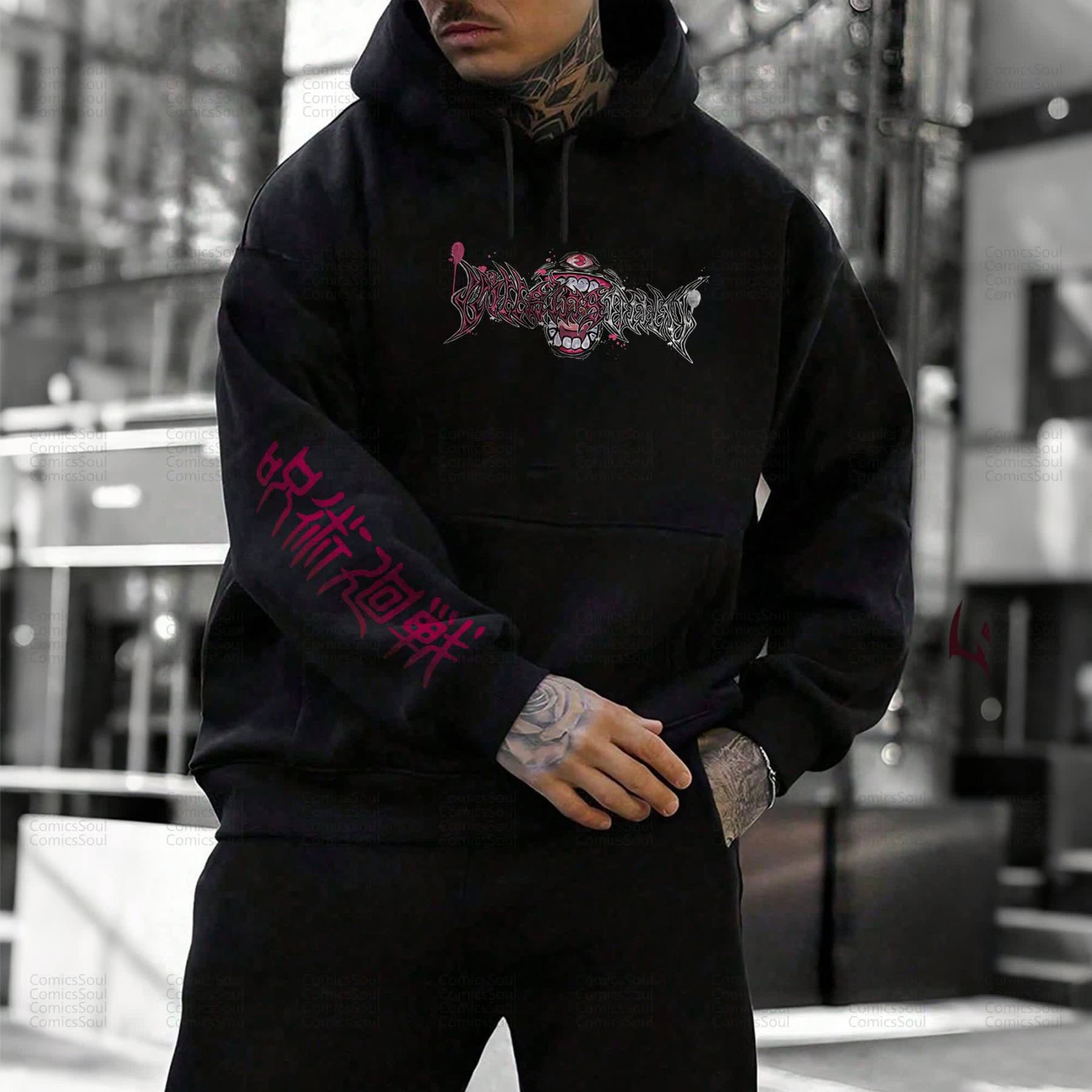 Unisex “Jujutsu Kaisen” Anime Graphic Streetwear Vintage Hoodie