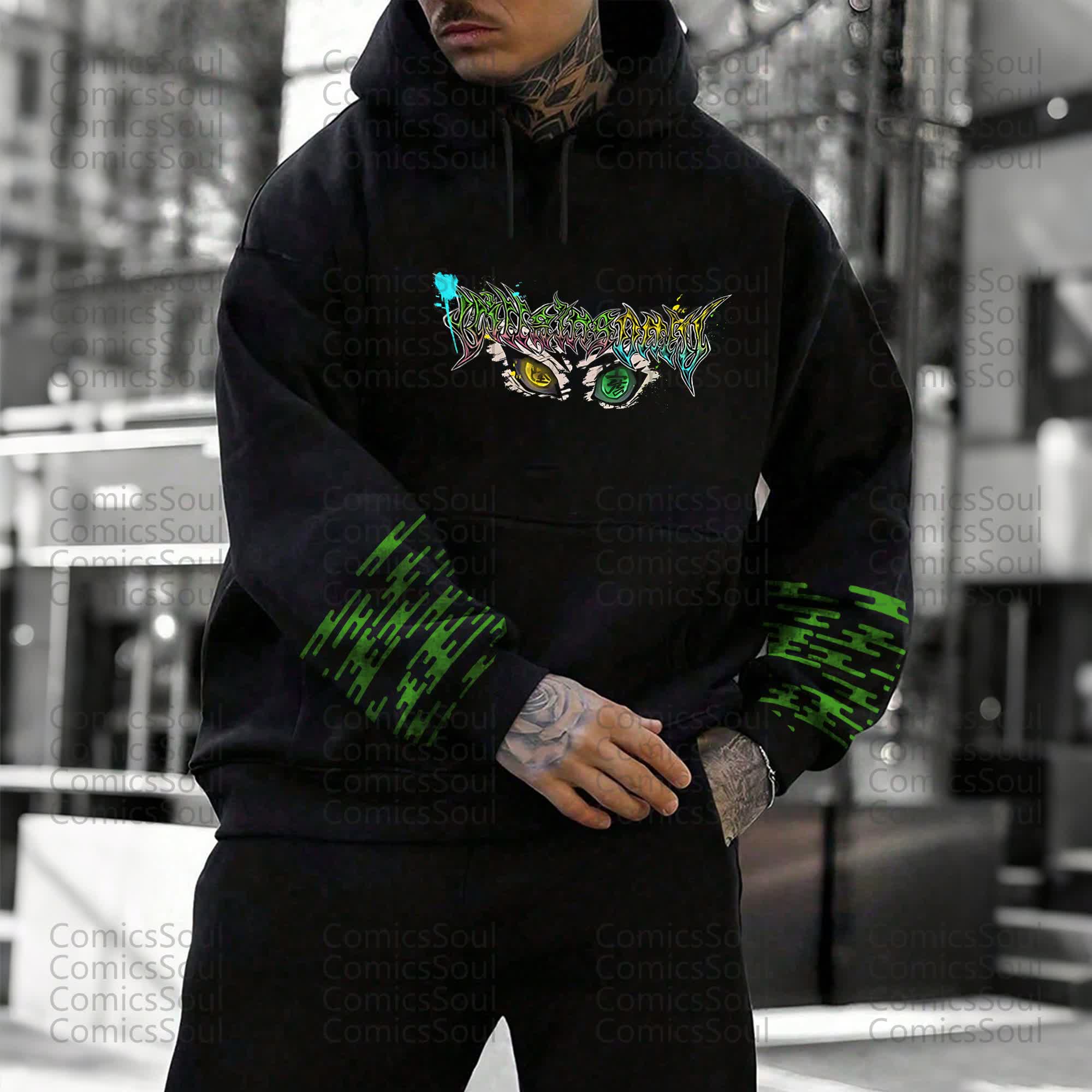 Unisex “Demon Slayer” Anime Graphic Streetwear Vintage Hoodie